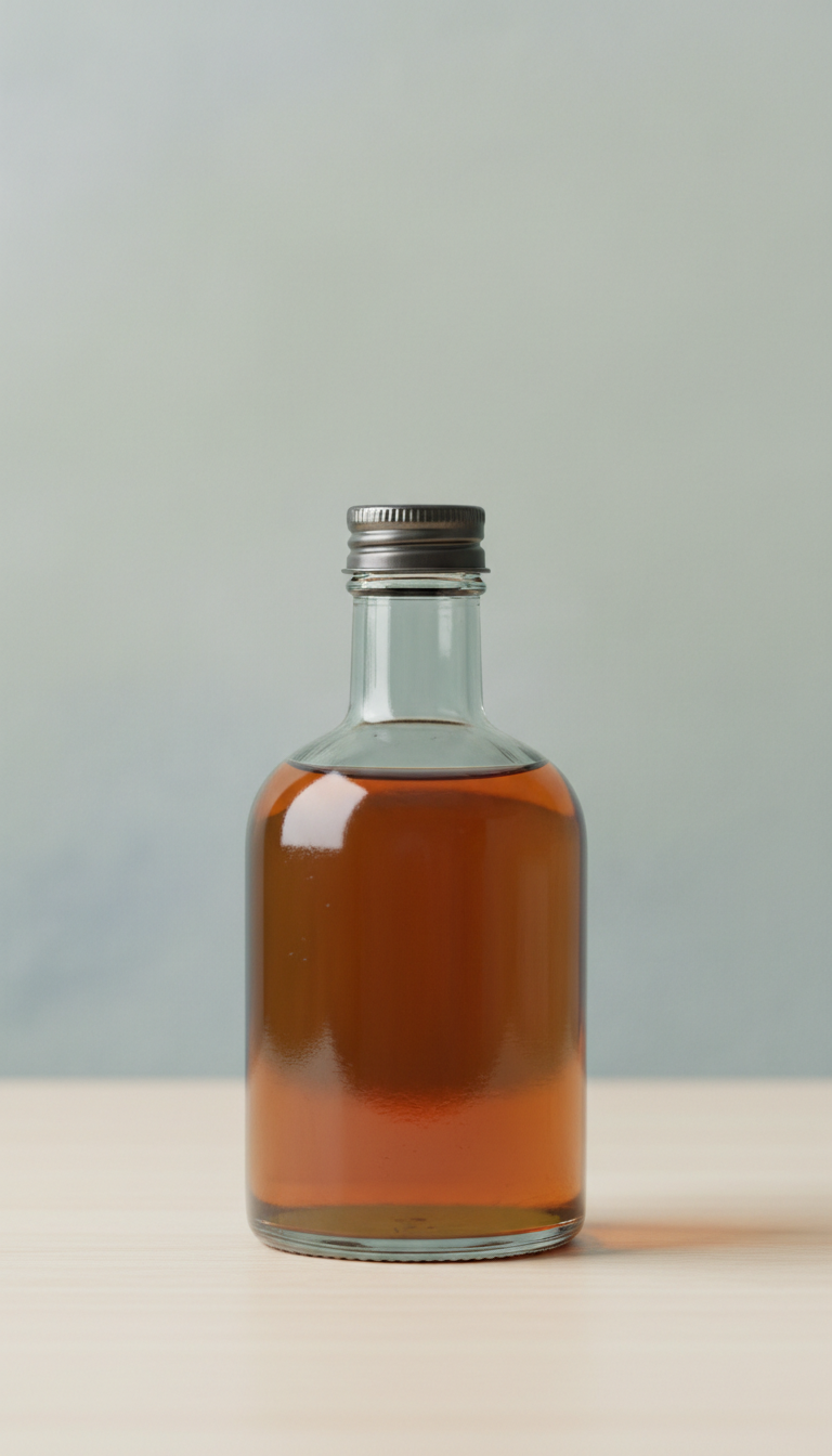 Classic Wood Polish Glass Bottle